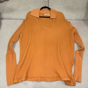 We The Free Warm Orange Knit Top
